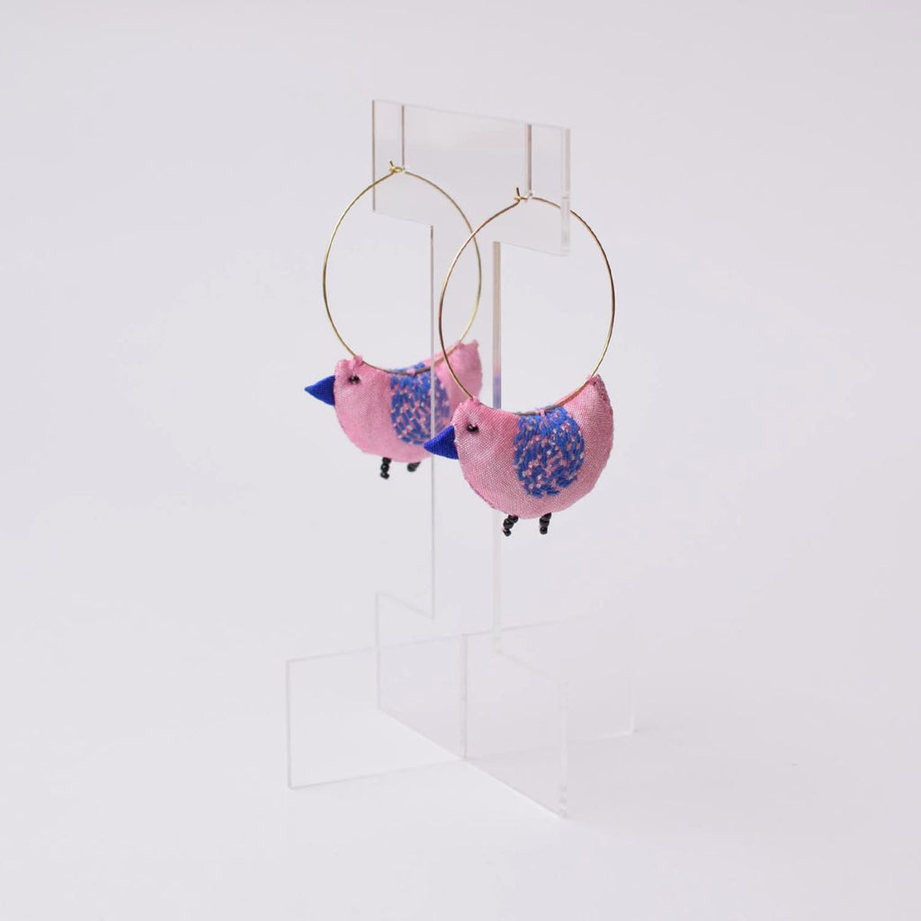 Bulbul hoops- light Pink - BU-E13