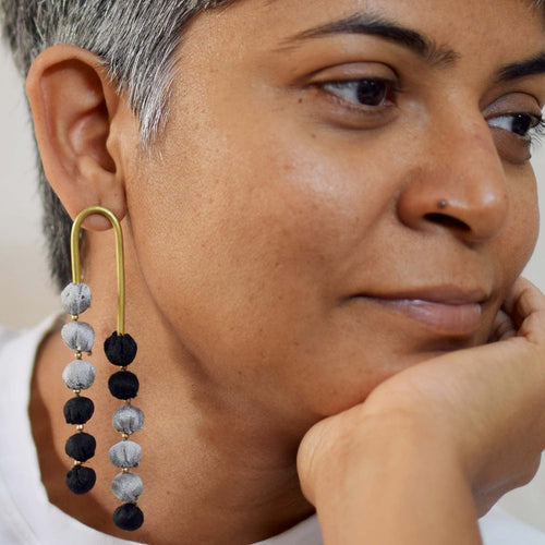 Sneha long beads earrings