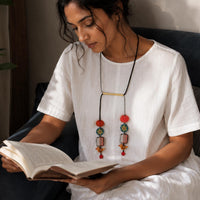 Julie Neckpiece-Black,Grey,Multicolored