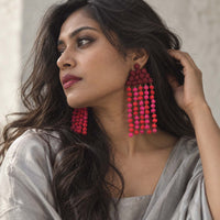 Divya stud earrings- Berry Bloom