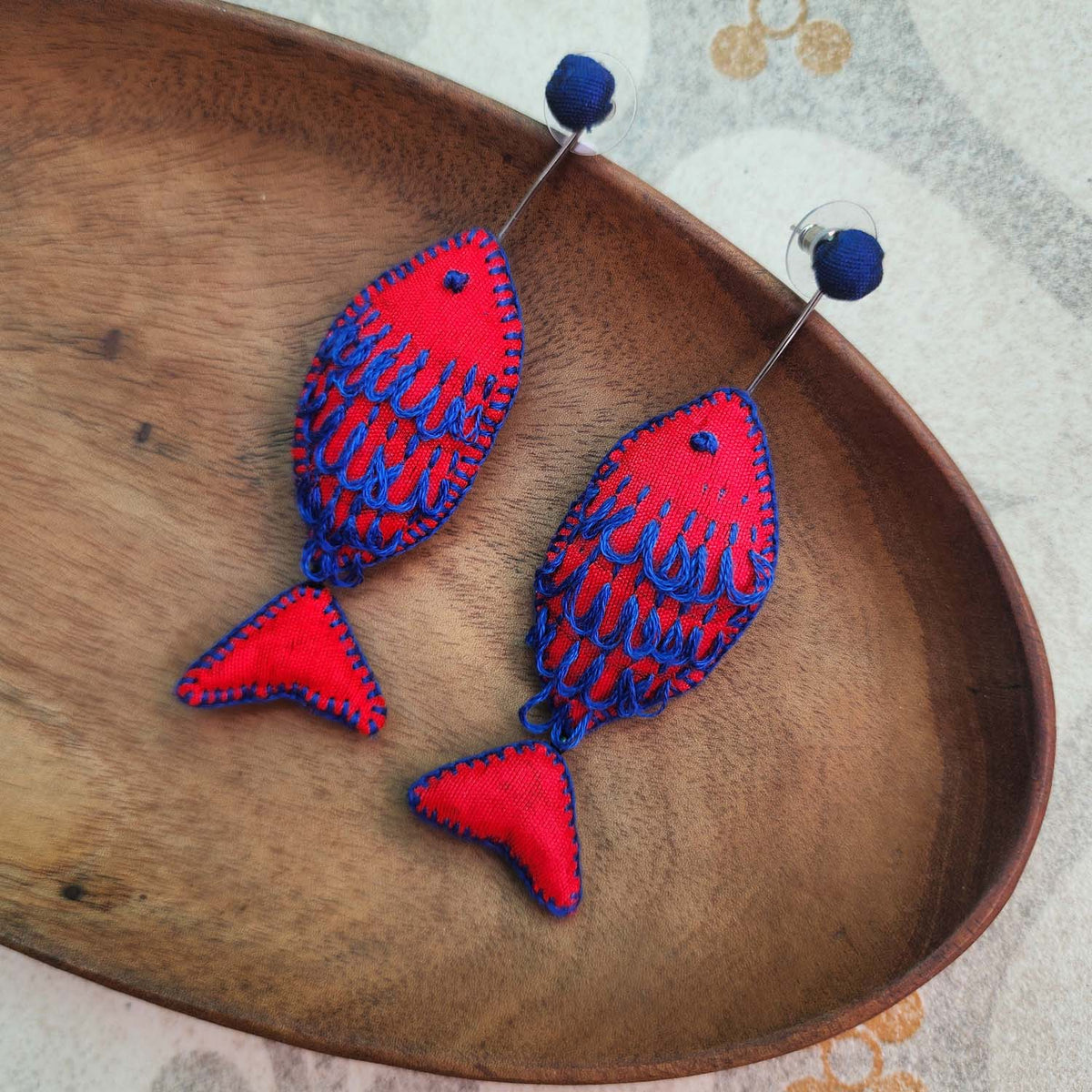 Rui Earrings- Red