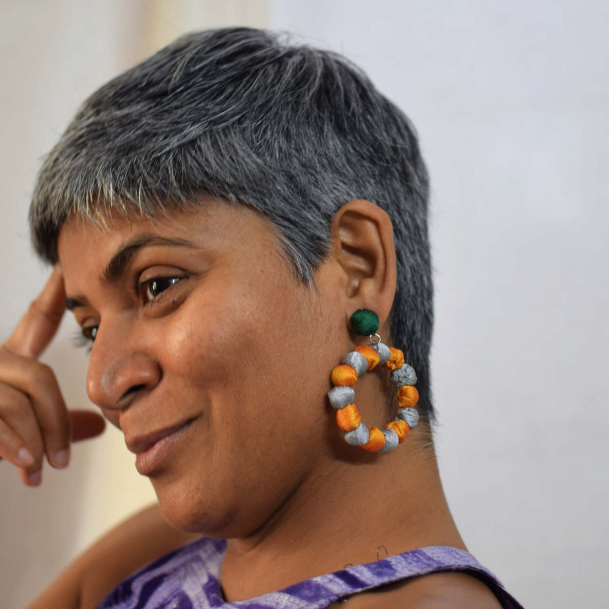 Khushi Big Round Stud earrings KHU/B-E1