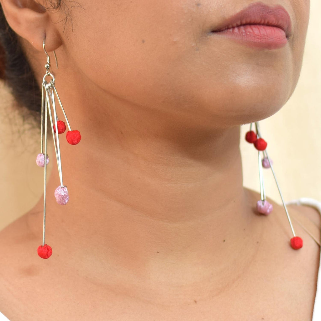 Aabha 6 line  earrings- ABH6-E1