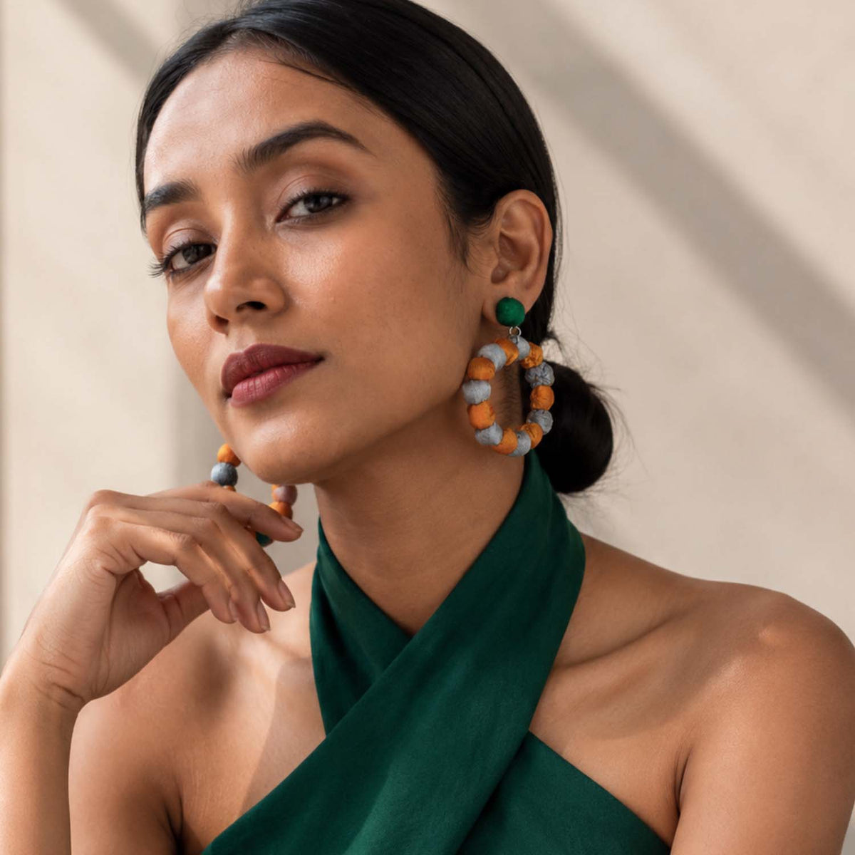 Khushi Big Round Stud earrings KHU/B-E1