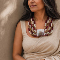 Rekha Neckpiece 2.0- Maroon- RE-N5