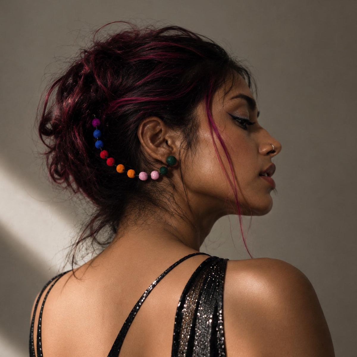 Rupa earrings long/hairclip