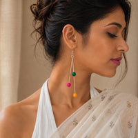 Aabha 3 line Short earrings- ABH3-SH-E2