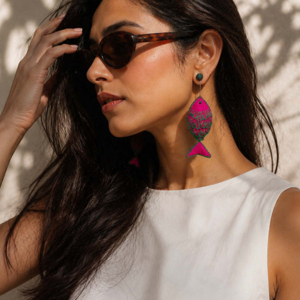 Rui Earrings- Pink