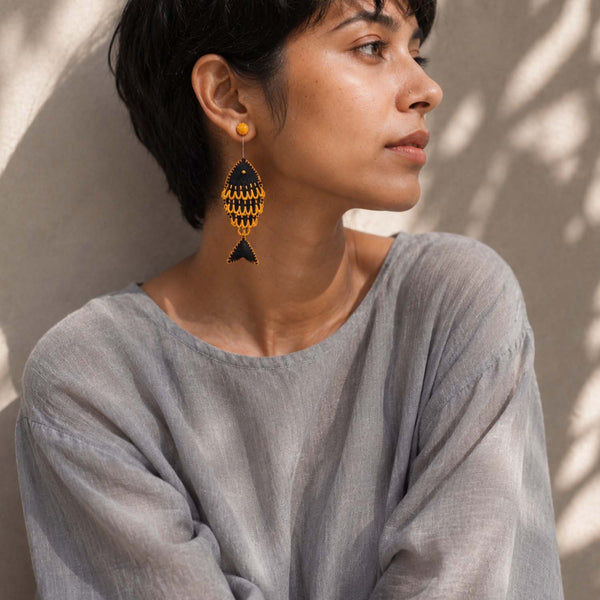 Rui Earrings- Black