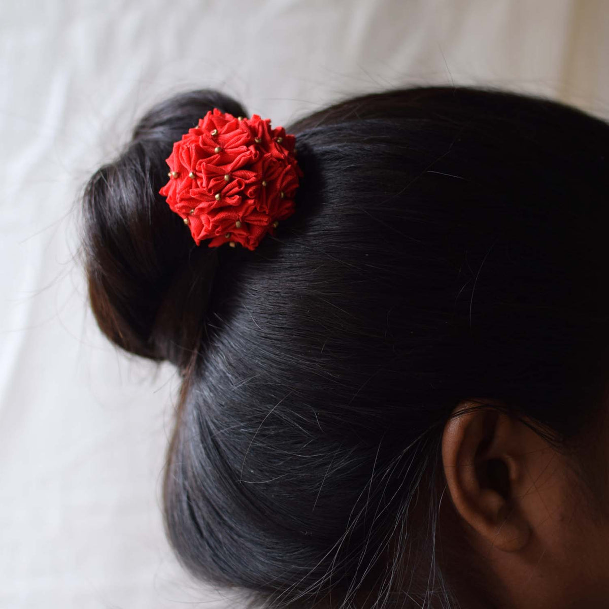Shiuli Floral Bun Stick – Red 002