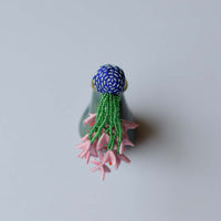 Zubeida Dangling Floral Bun Stick – Blue 002