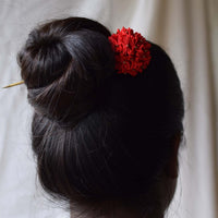 Shiuli Floral Bun Stick – Red 002