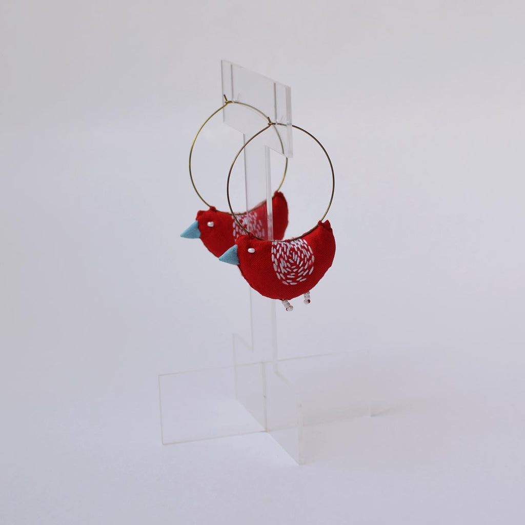 Bulbul Earrings -Red BU-E5
