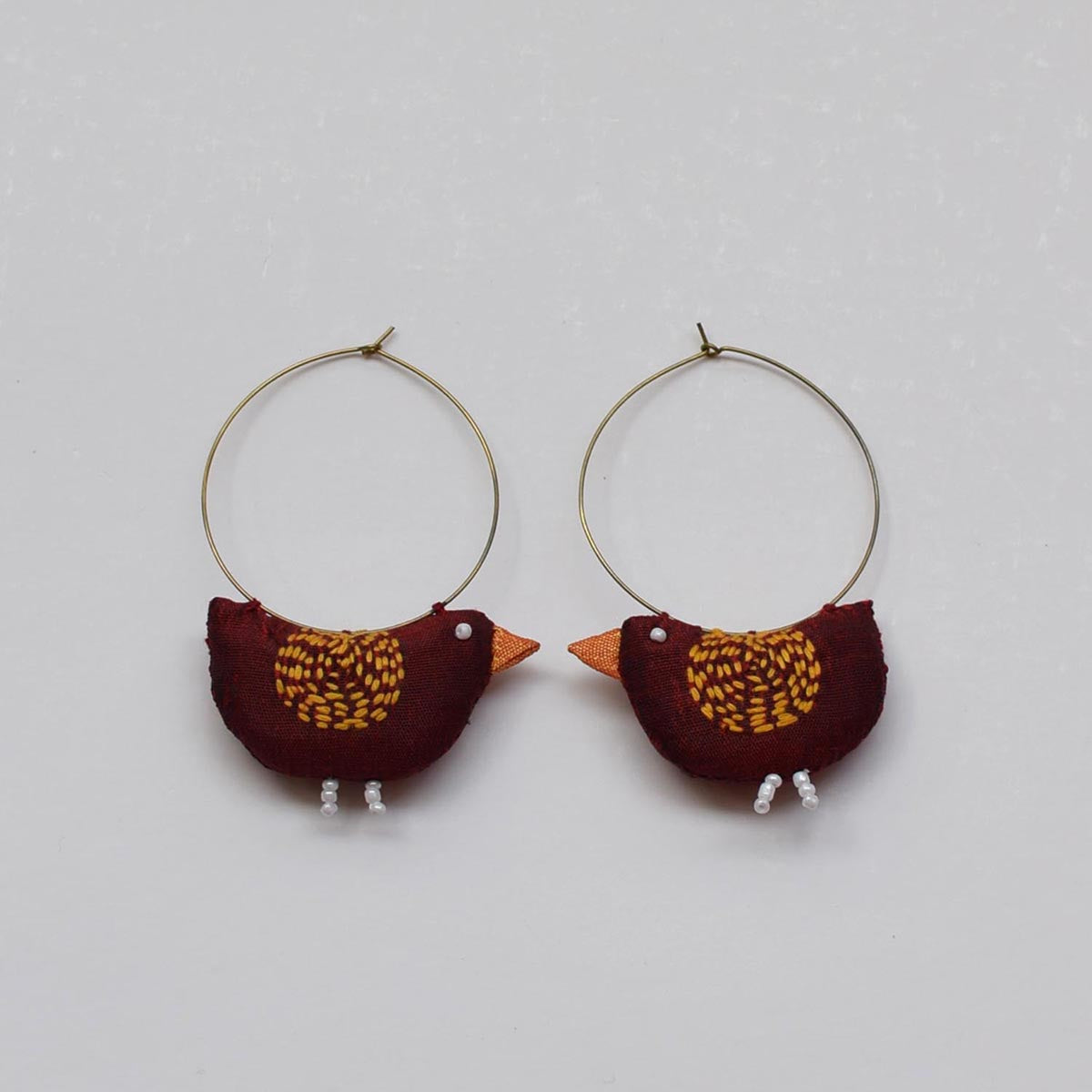 Bulbul hoops- Maroon- BU-E9