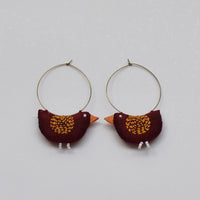 Bulbul hoops- Maroon- BU-E9