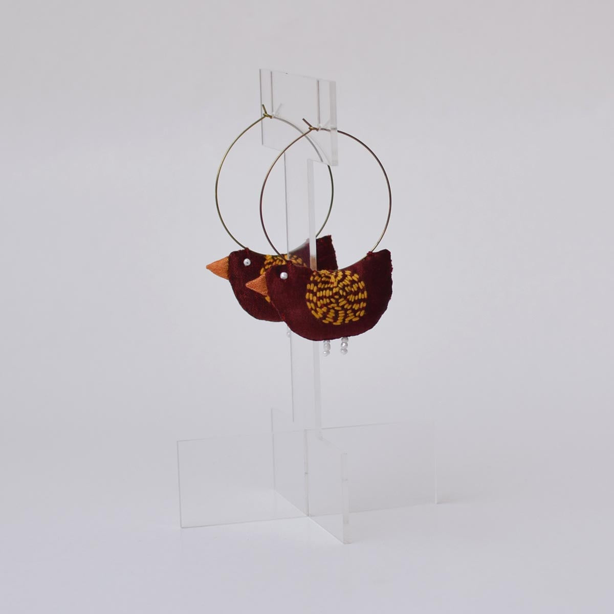 Bulbul hoops- Maroon- BU-E9