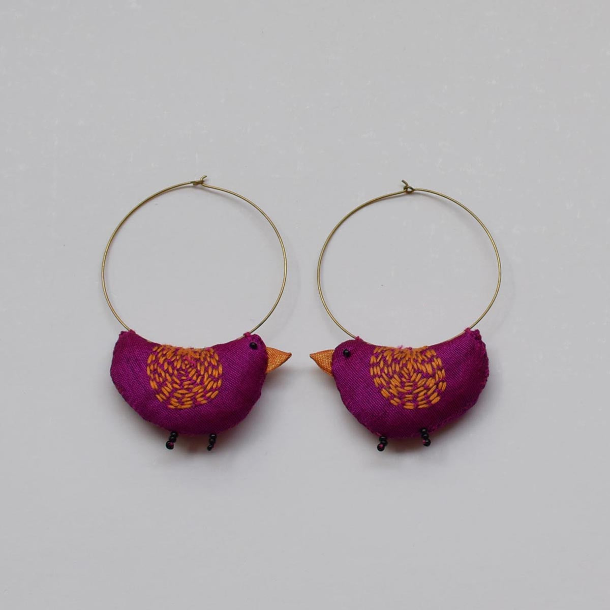 Bulbul hoops -Purple-BU-E11