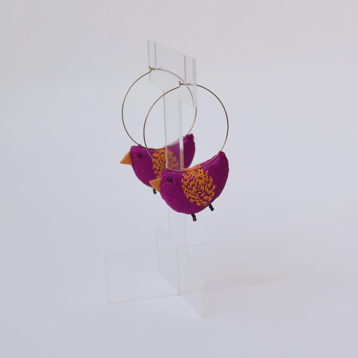 Bulbul hoops -Purple-BU-E11