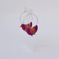 Bulbul hoops -Purple-BU-E11